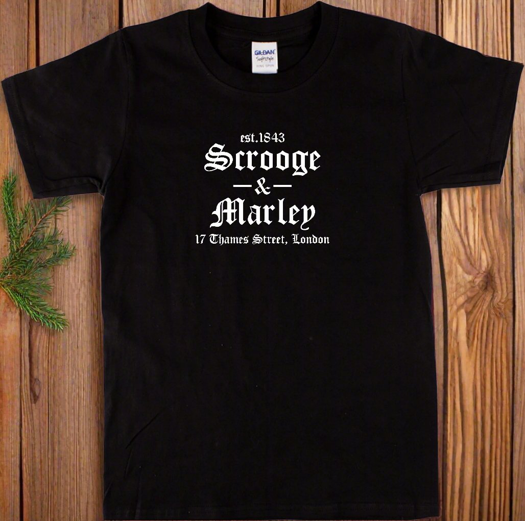 Scrooge & Marley T-Shirt - Festive Gift, A Christmas Carol, Charles Dickens, S-XXL