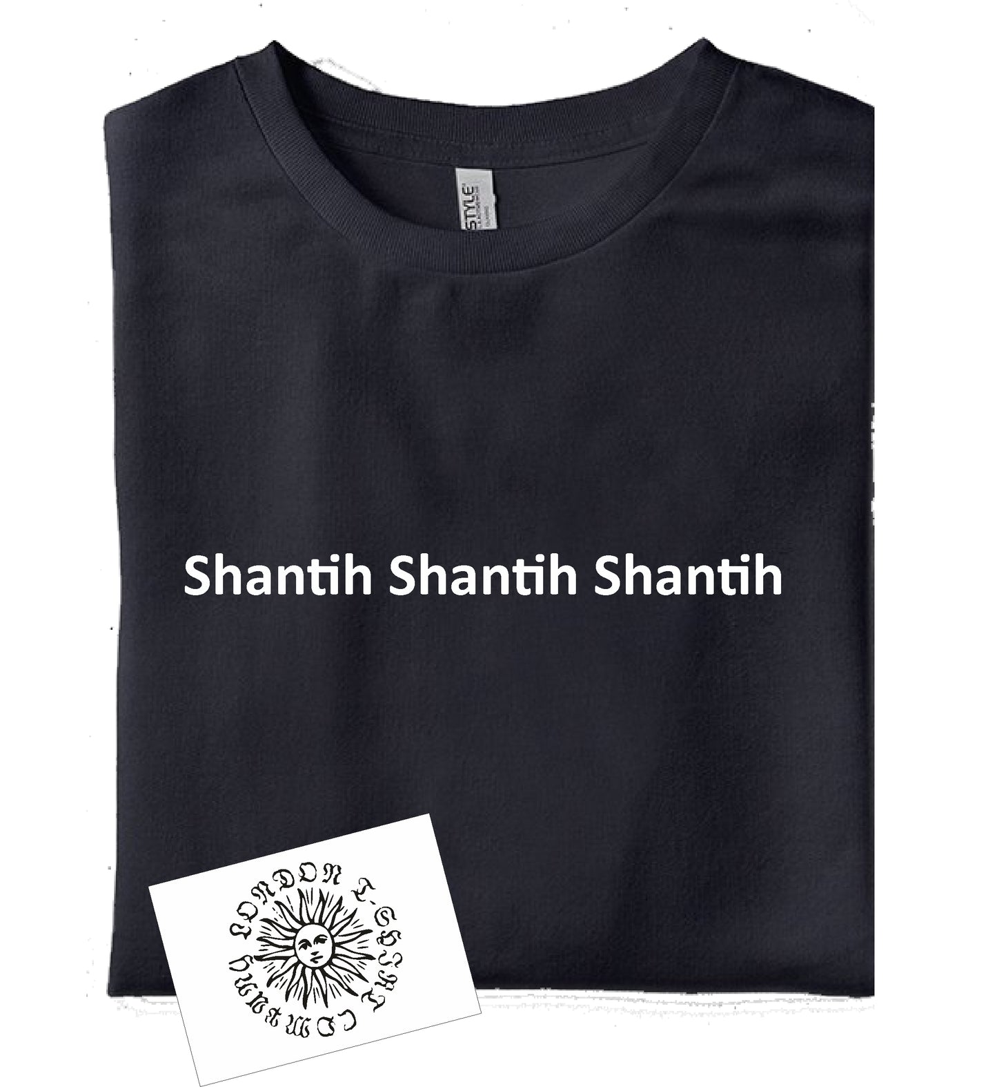 Shantih Shantih Shantih T-Shirt - Sanskrit Peace Protest Top, T. S. Eliot The Wasteland, Various Colours