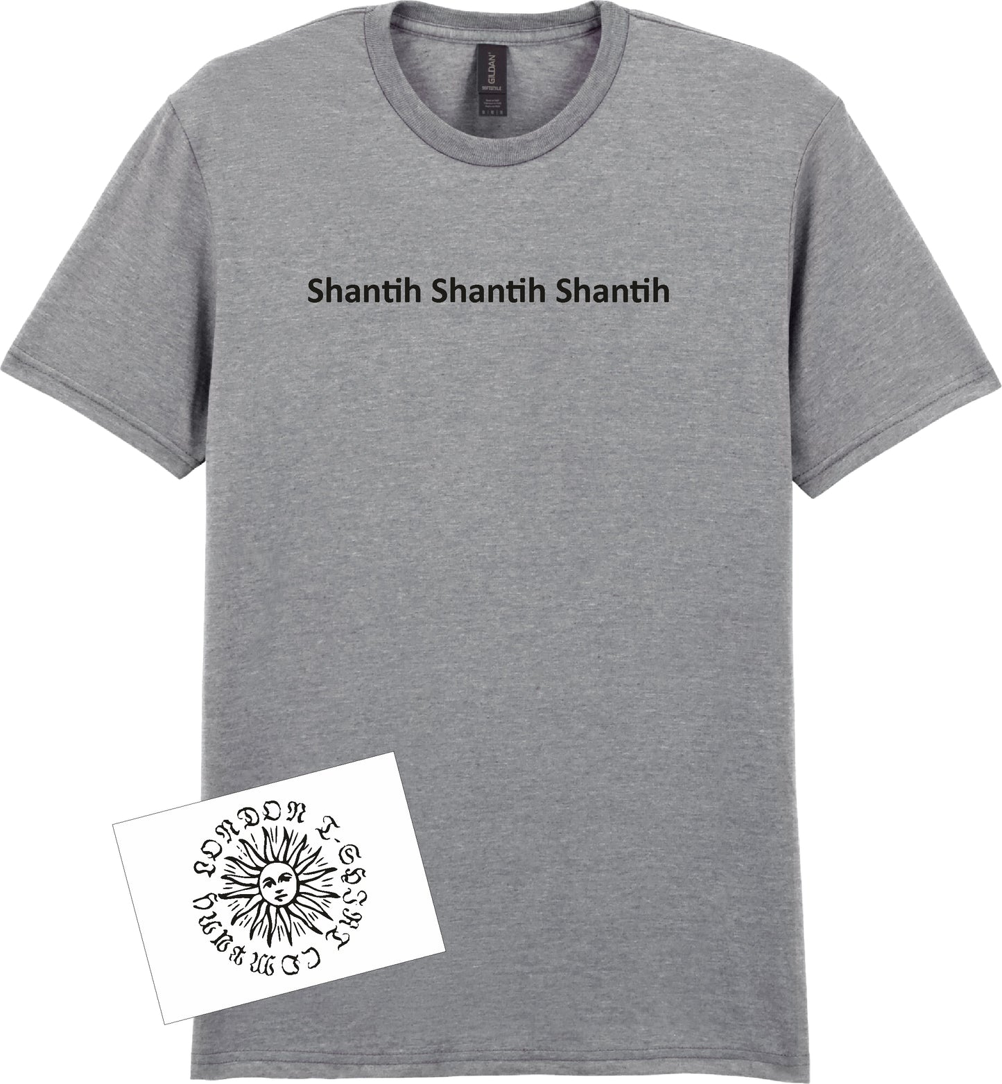 Shantih Shantih Shantih T-Shirt - Sanskrit Peace Protest Top, T. S. Eliot The Wasteland, Various Colours