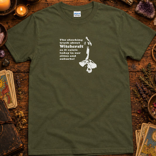 Witchcraft T-Shirt - "The Shocking Truth", Retro, 60s, 70s, Folk Horror, Various Colours