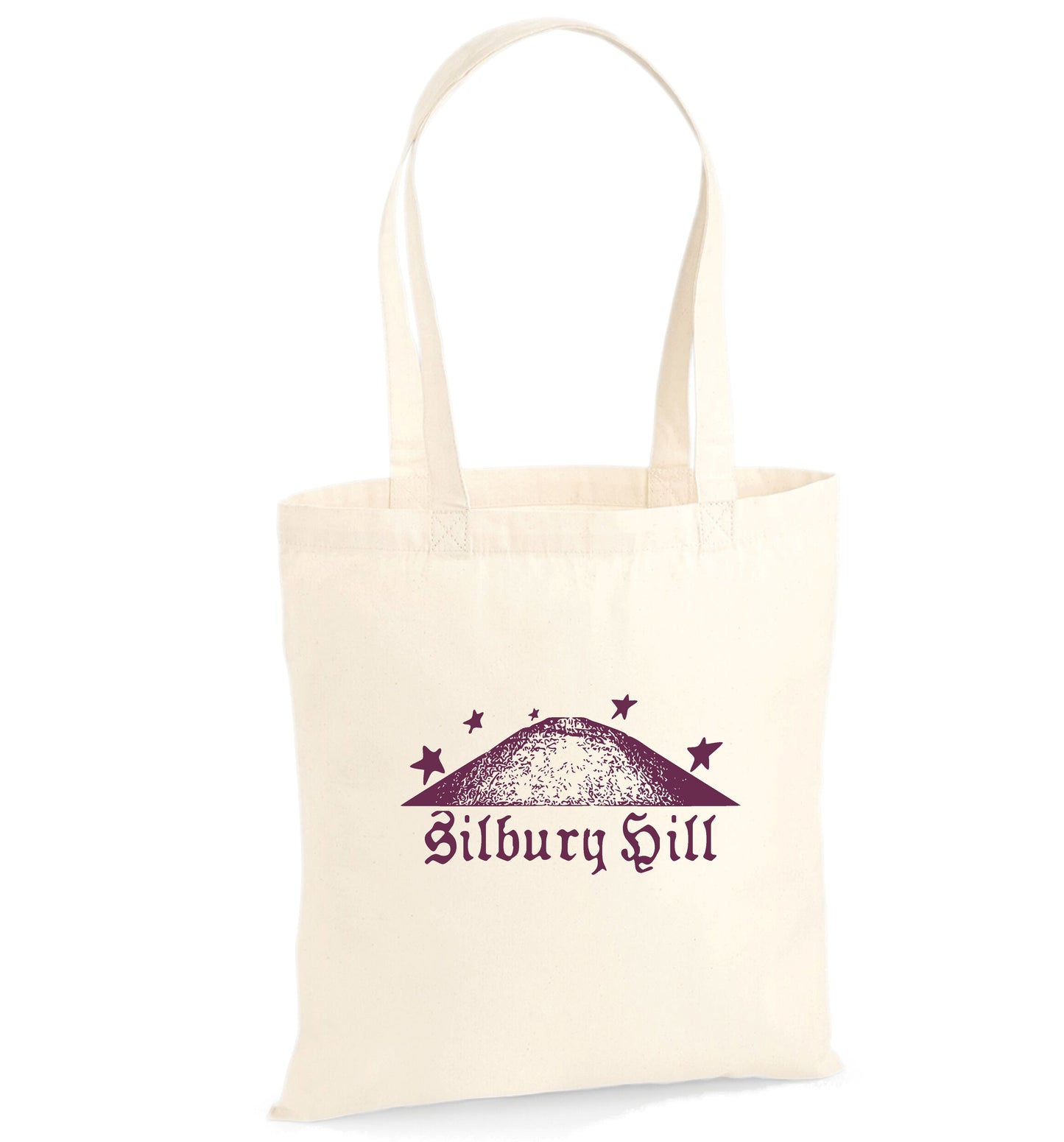 Silbury Hill Organic Cotton Tote Bag - Ancient Mound, Avebury, Wiltshire Souvenir