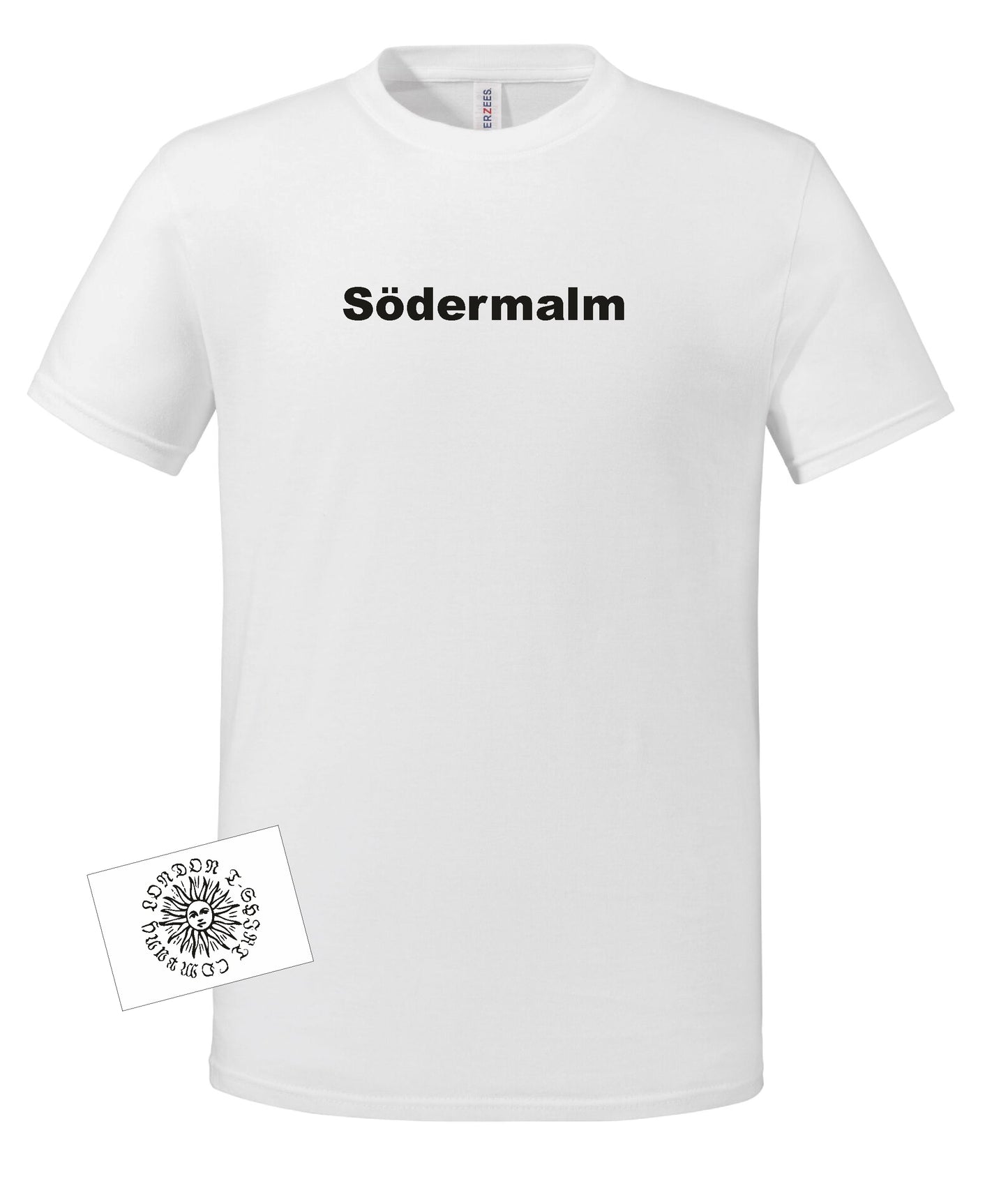 Södermalm Souvenir T-Shirt - Stockholm, Sweden, Organic Cotton, S-XXL
