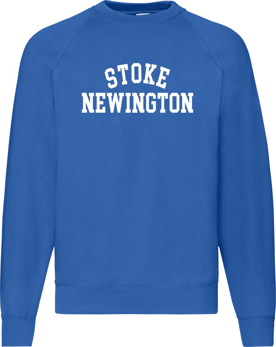 Stoke Newington Sweatshirt - Hackney, London Souvenir, Retro Ivy League, Custom Print Add Your Area Name, Various Colours