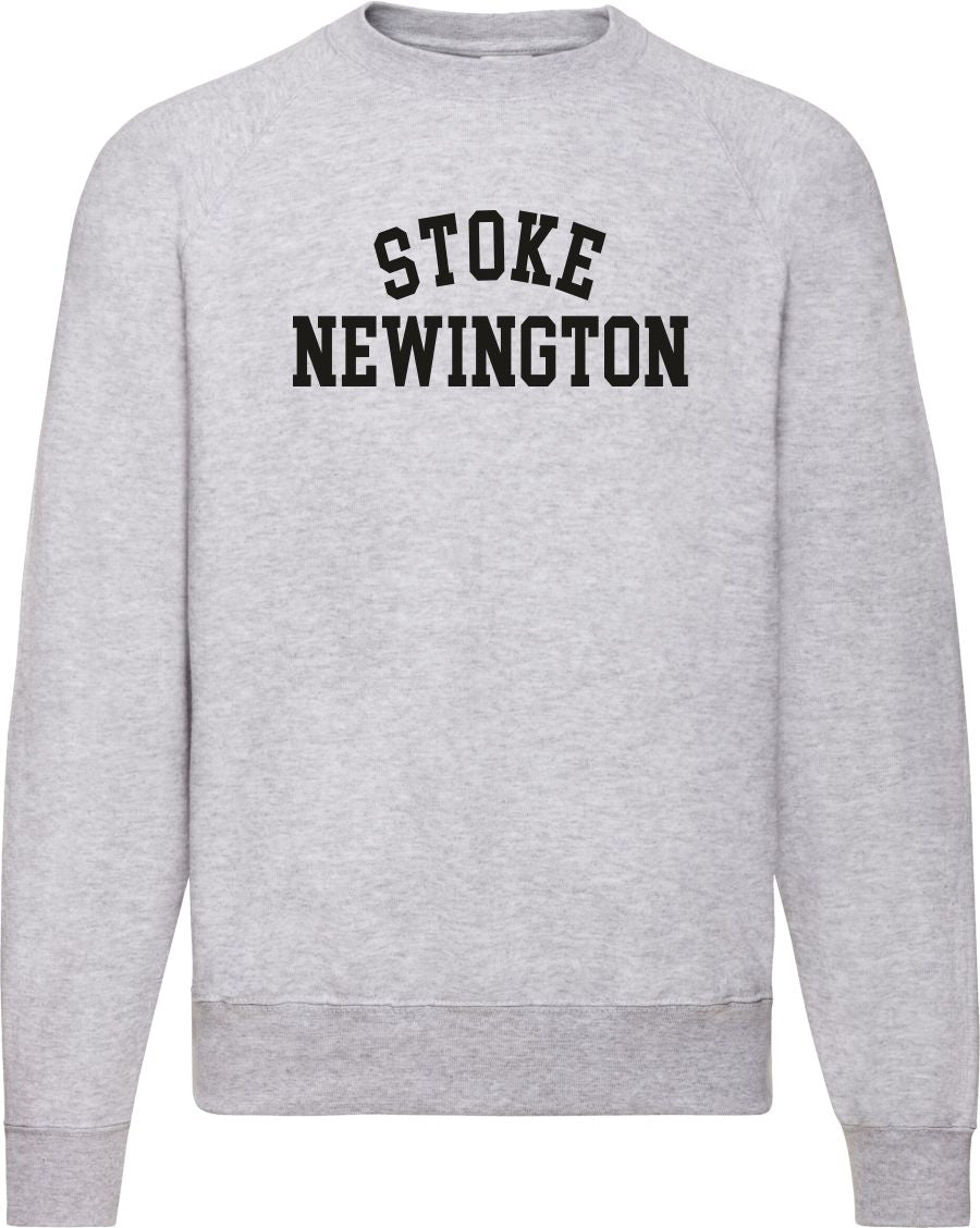 Stoke Newington Sweatshirt - Hackney, London Souvenir, Retro Ivy League, Custom Print Add Your Area Name, Various Colours
