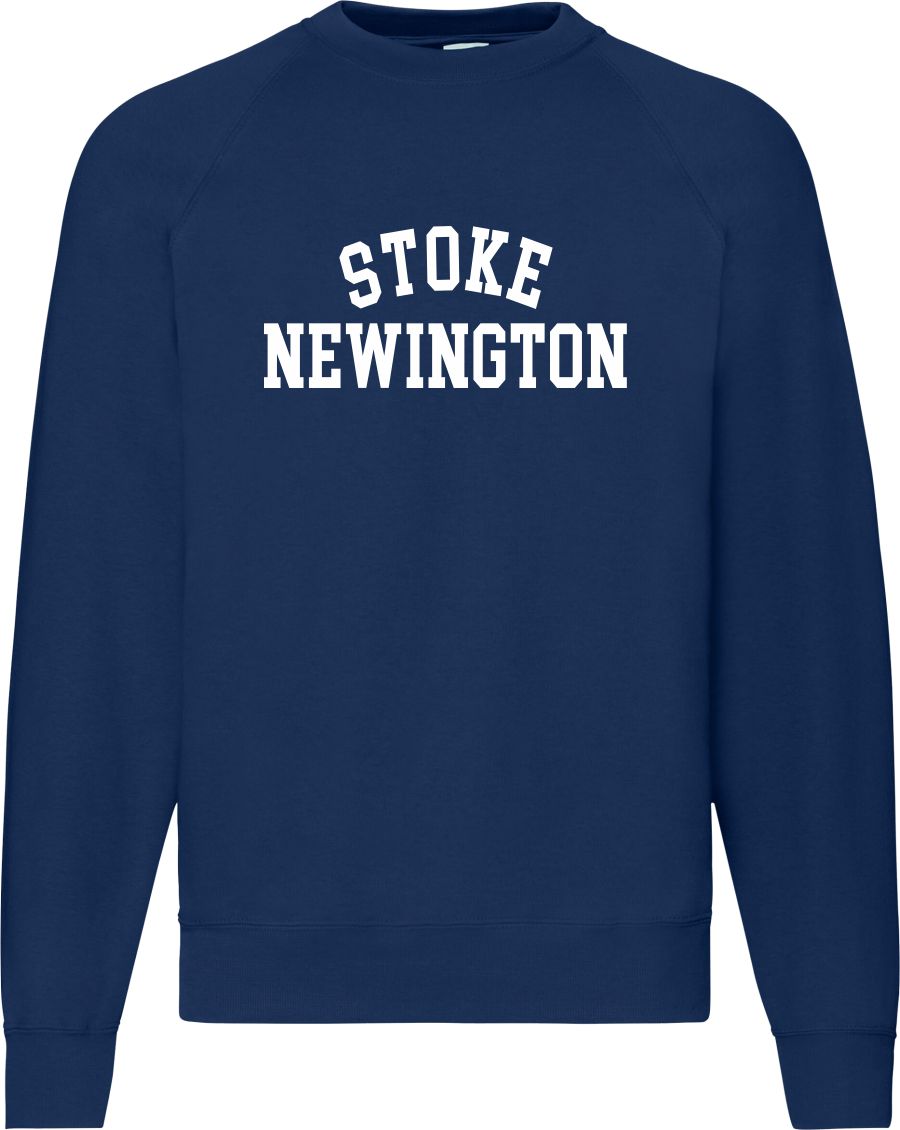 Stoke Newington Sweatshirt - Hackney, London Souvenir, Retro Ivy League, Custom Print Add Your Area Name, Various Colours