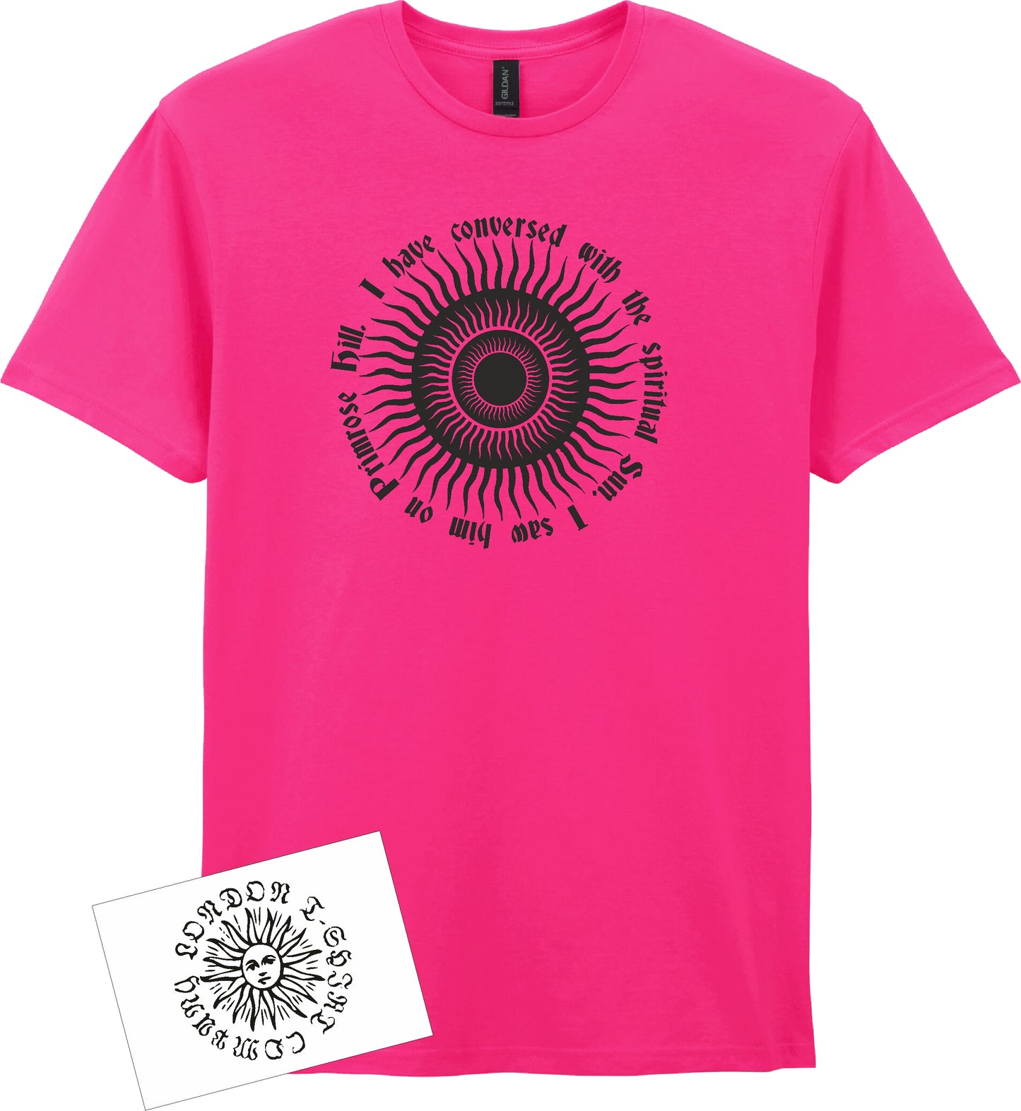 Primrose Hill Sun T-Shirt - William Blake Inspired Souvenir Top, Various Colours