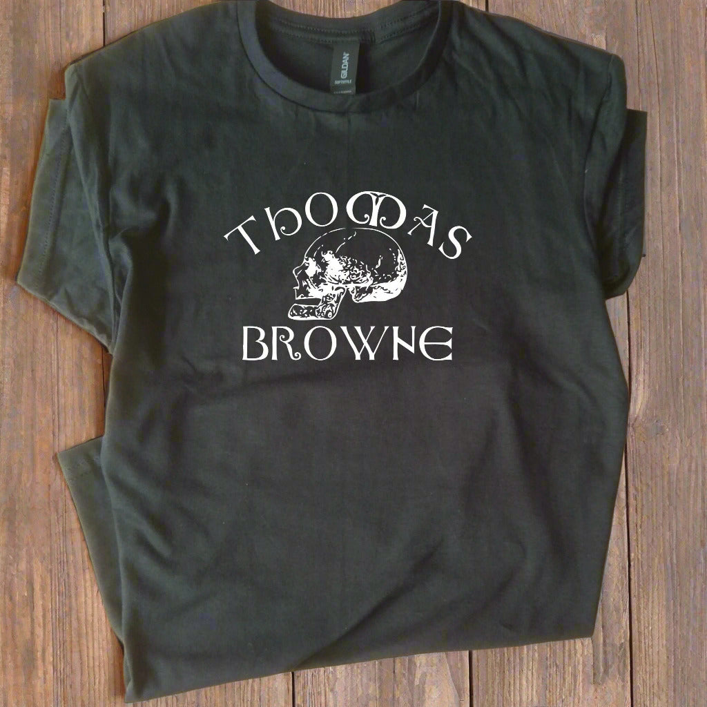 Urn Burial Skull T-Shirt - Thomas Browne, Writer, Literature Top, Various Colours