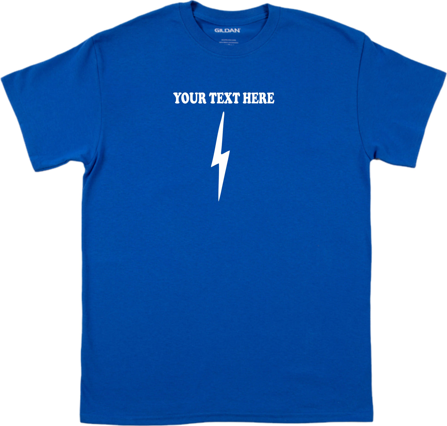 Custom Printed Lightning Bolt T Shirt - Retro, Superhero, Various Colours