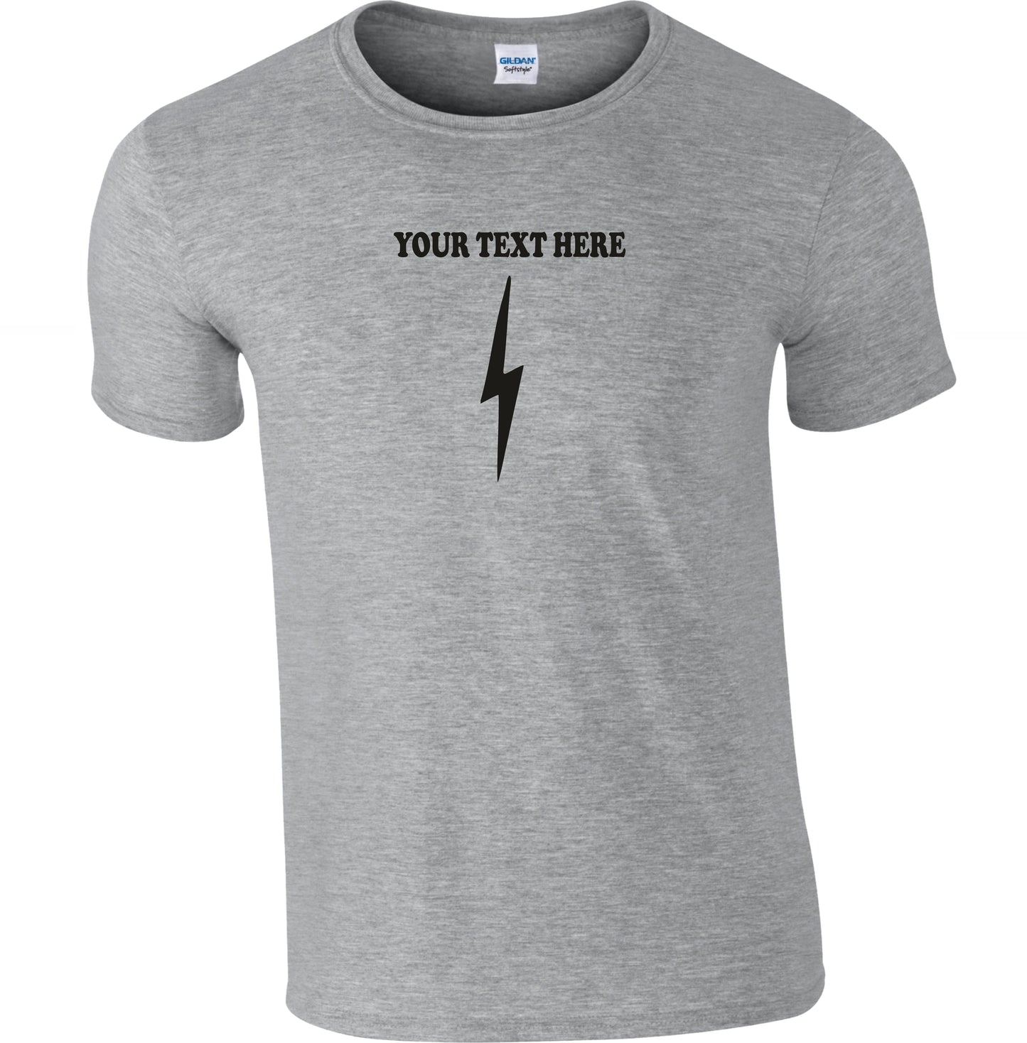 Custom Printed Lightning Bolt T Shirt - Retro, Superhero, Various Colours