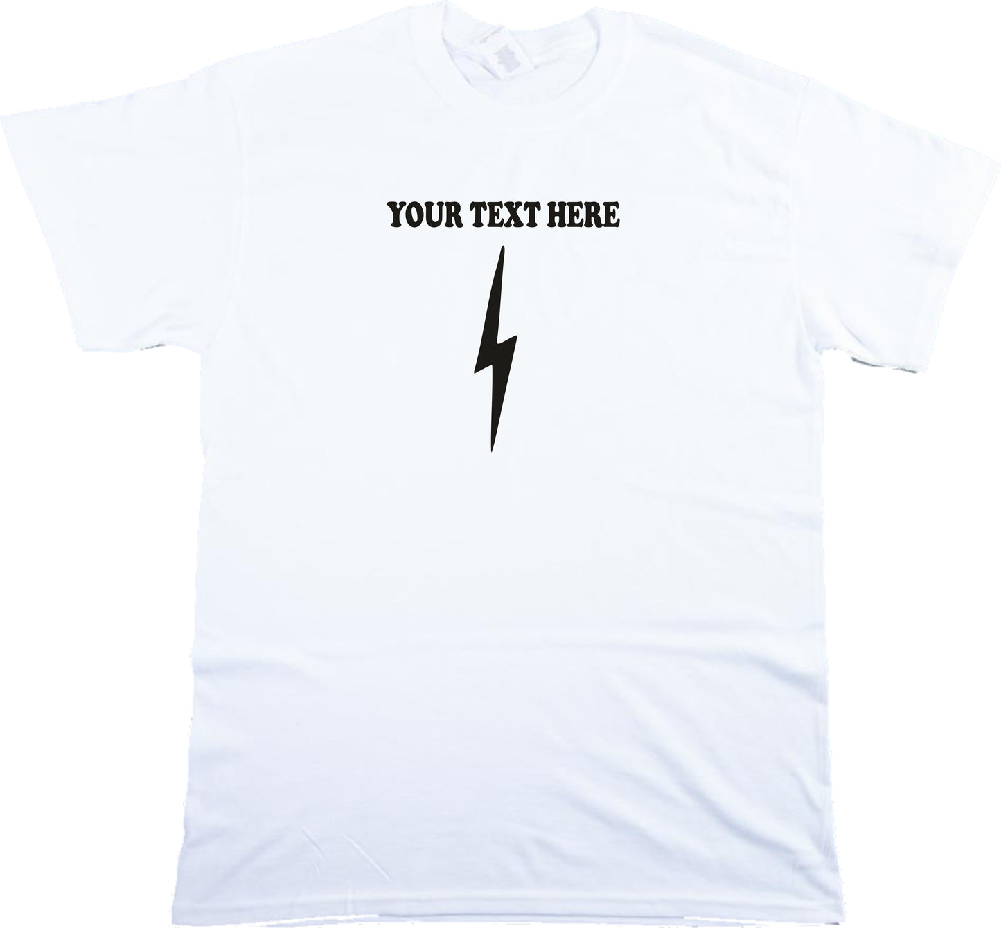 Custom Printed Lightning Bolt T Shirt - Retro, Superhero, Various Colours