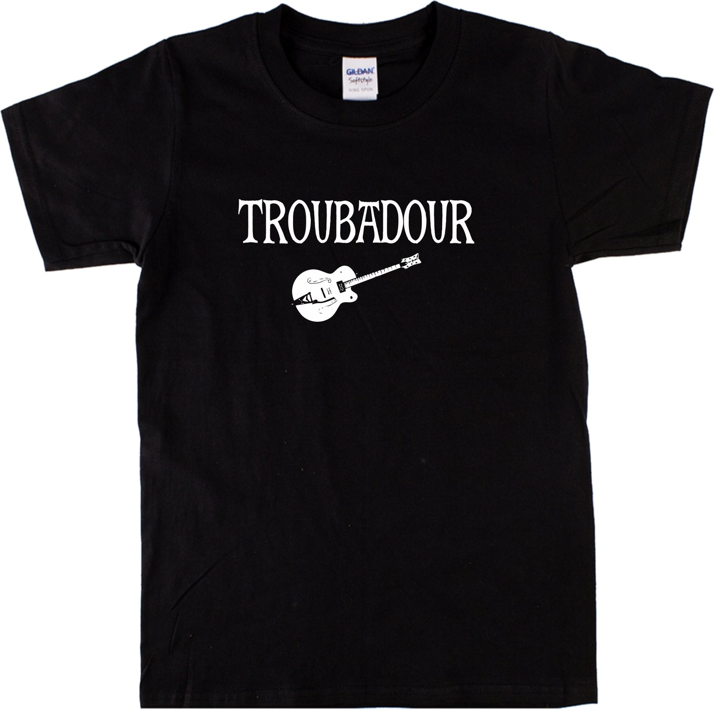 Troubadour Guitar T-Shirt - Poet, Musician, Various Colours