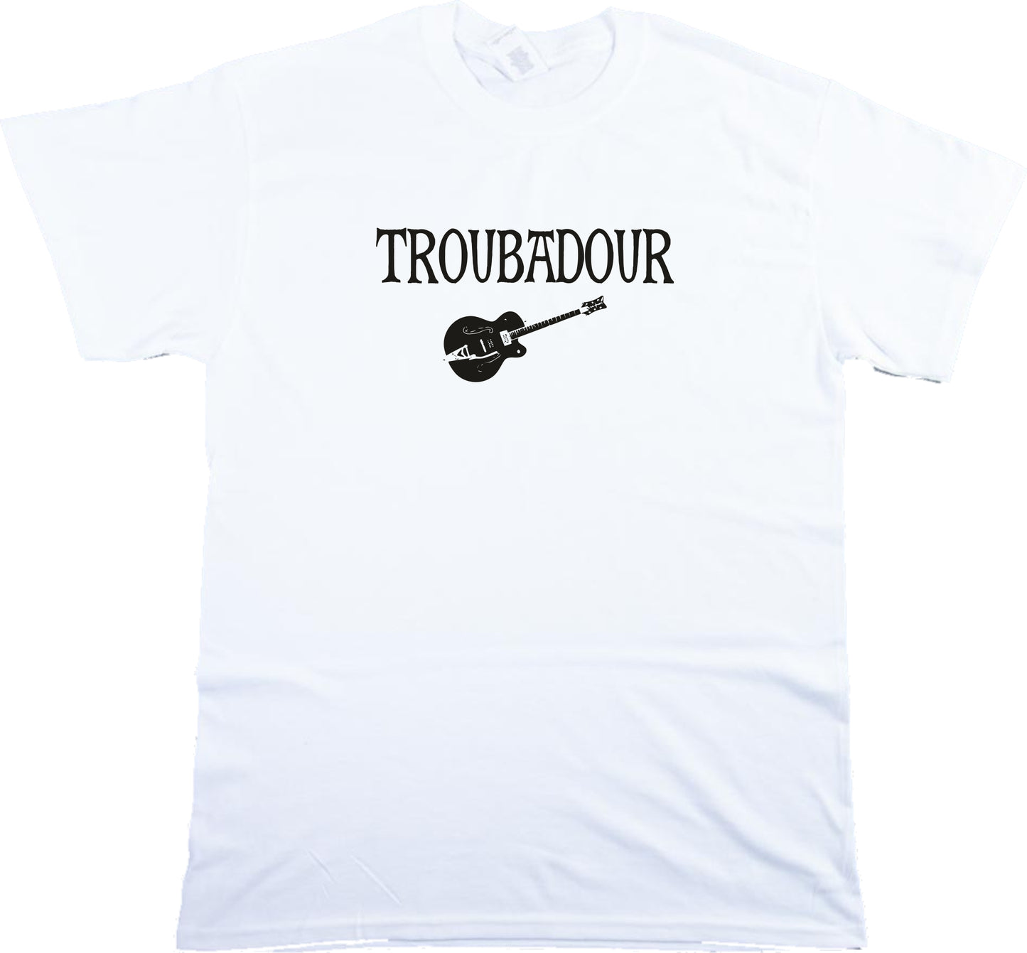 Troubadour Guitar T-Shirt - Poet, Musician, Various Colours