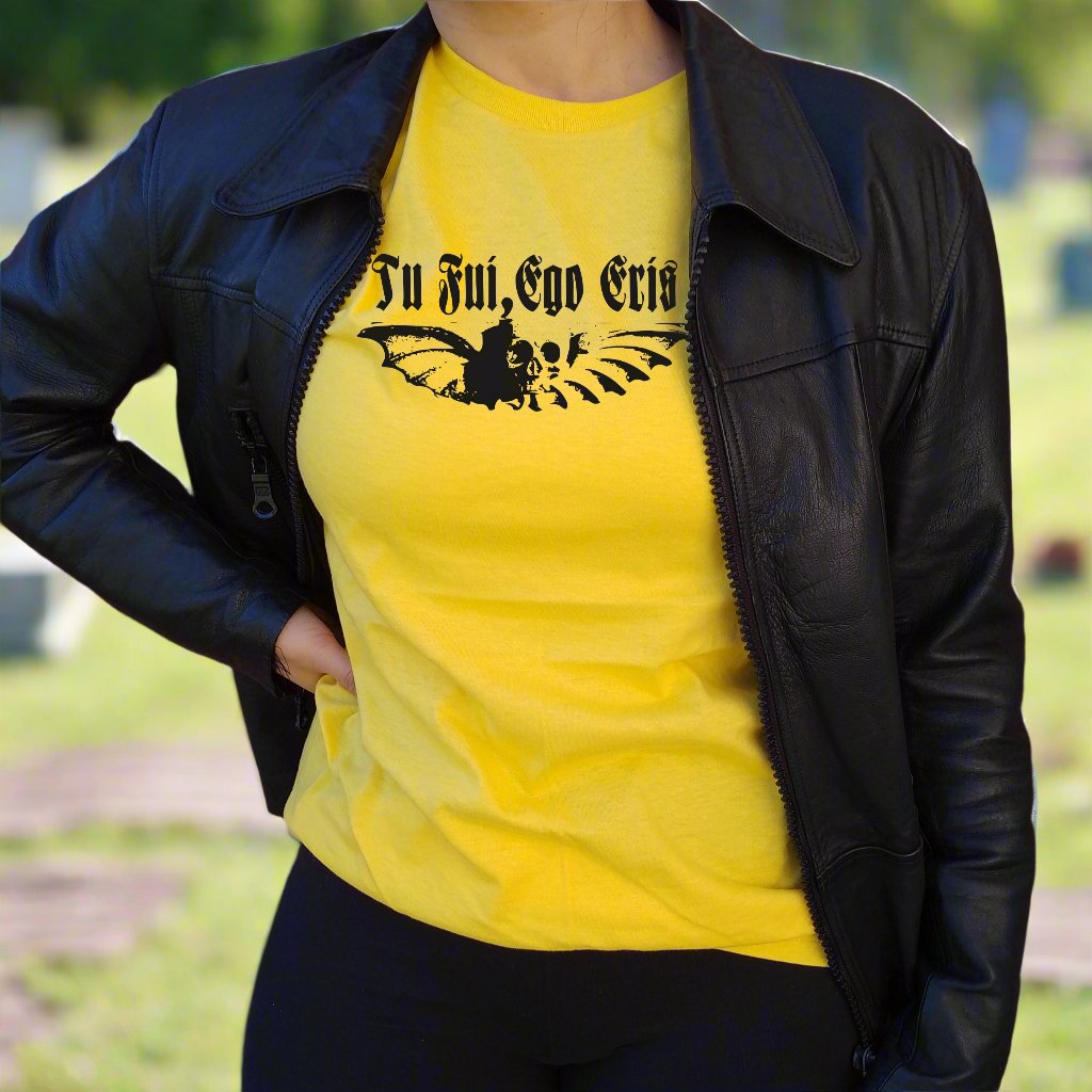 Tu Fui, Ego Eris T-Shirt - Gothic, Skull Gravestone, Various Colours