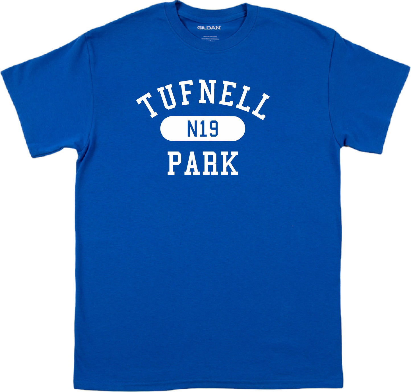 Tufnell Park T-Shirt - London College Style Souvenir, Custom Versions Available, Various Colours