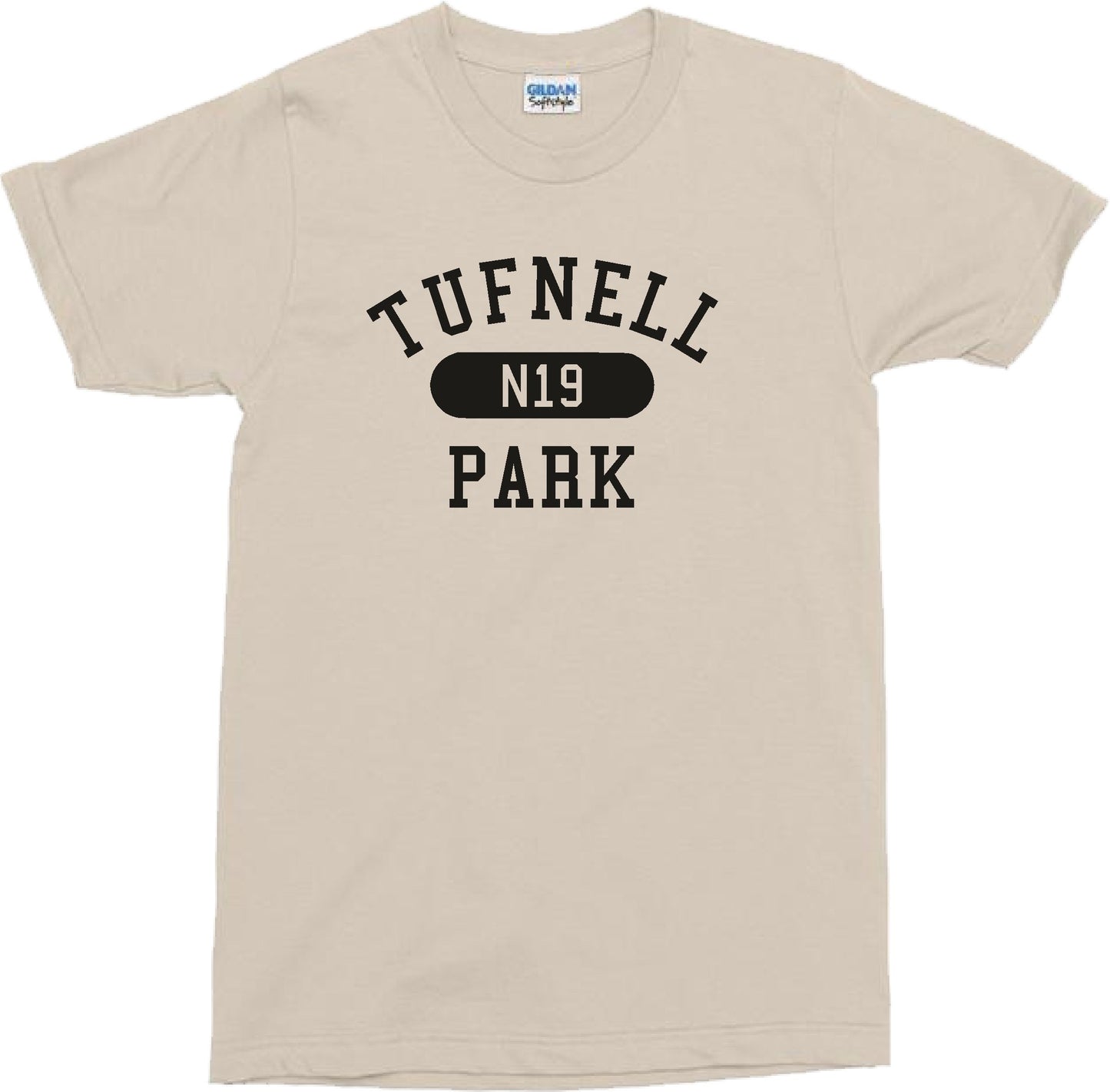 Tufnell Park T-Shirt - London College Style Souvenir, Custom Versions Available, Various Colours