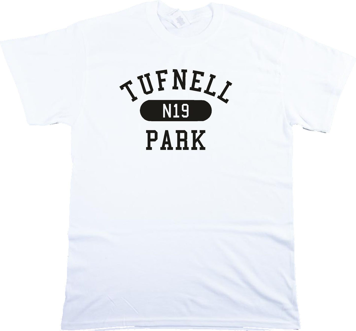 Tufnell Park T-Shirt - London College Style Souvenir, Custom Versions Available, Various Colours