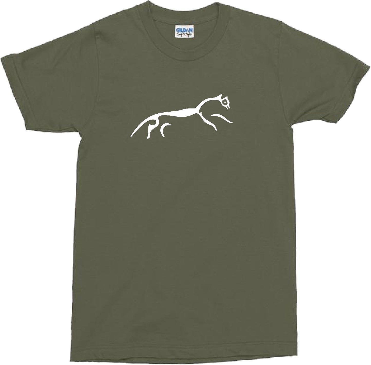 Uffington White Horse T-Shirt - Chalk Hill Figure, Oxfordshire, Various Colours