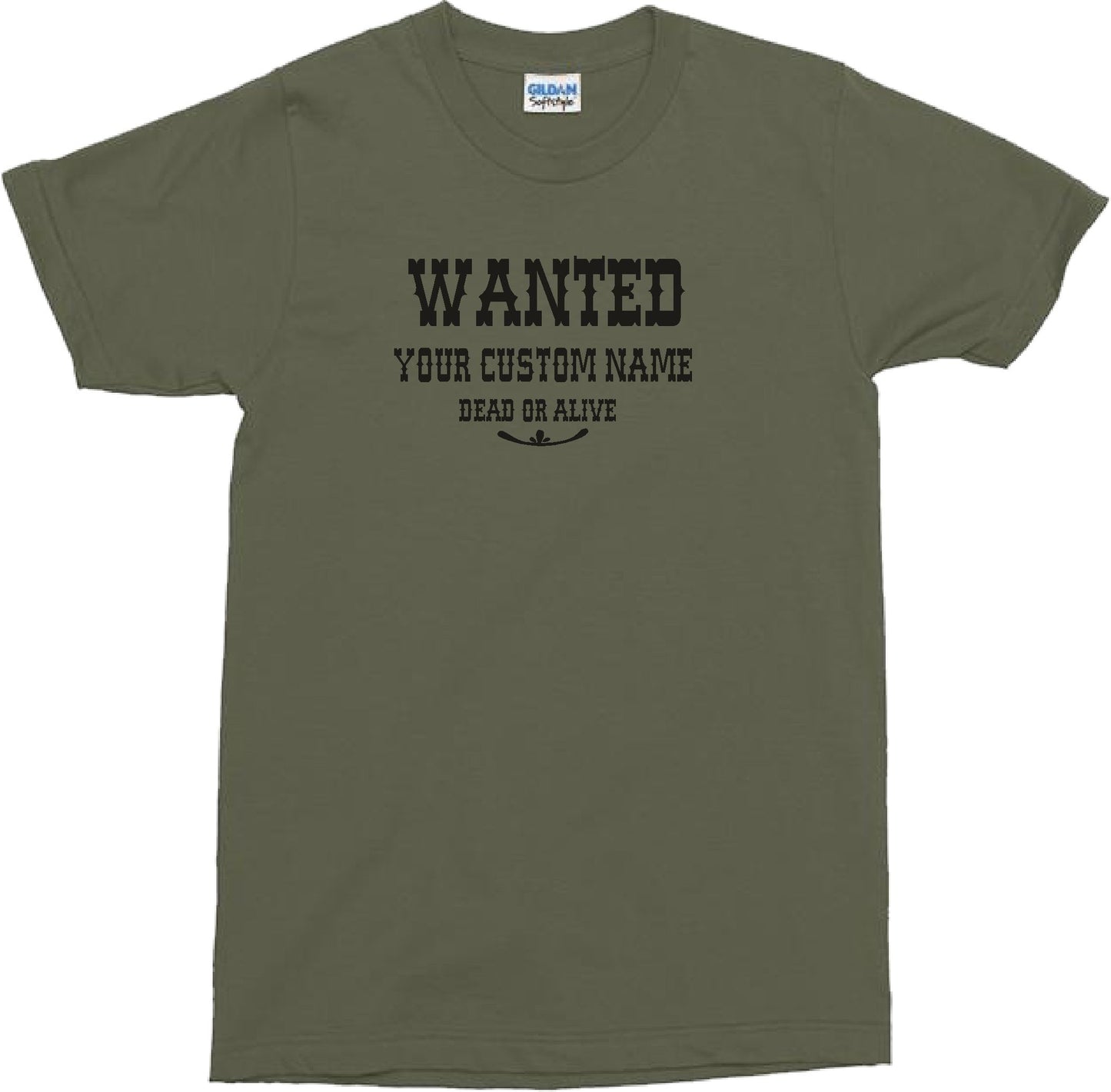 Personalised Custom Printed 'Wanted Poster' T-Shirt - Cowboy, Western, S-XXL