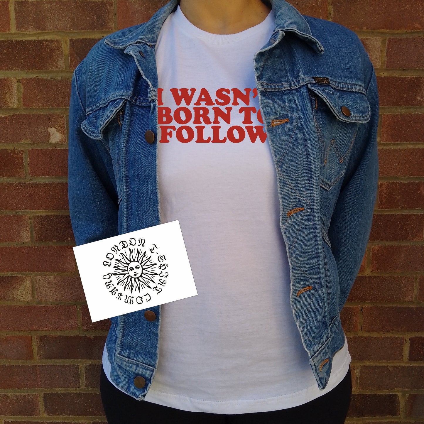 I Wasn't Born To Follow T-Shirt - Retro Slogan Top, Rebel, The Byrds, Various Colours