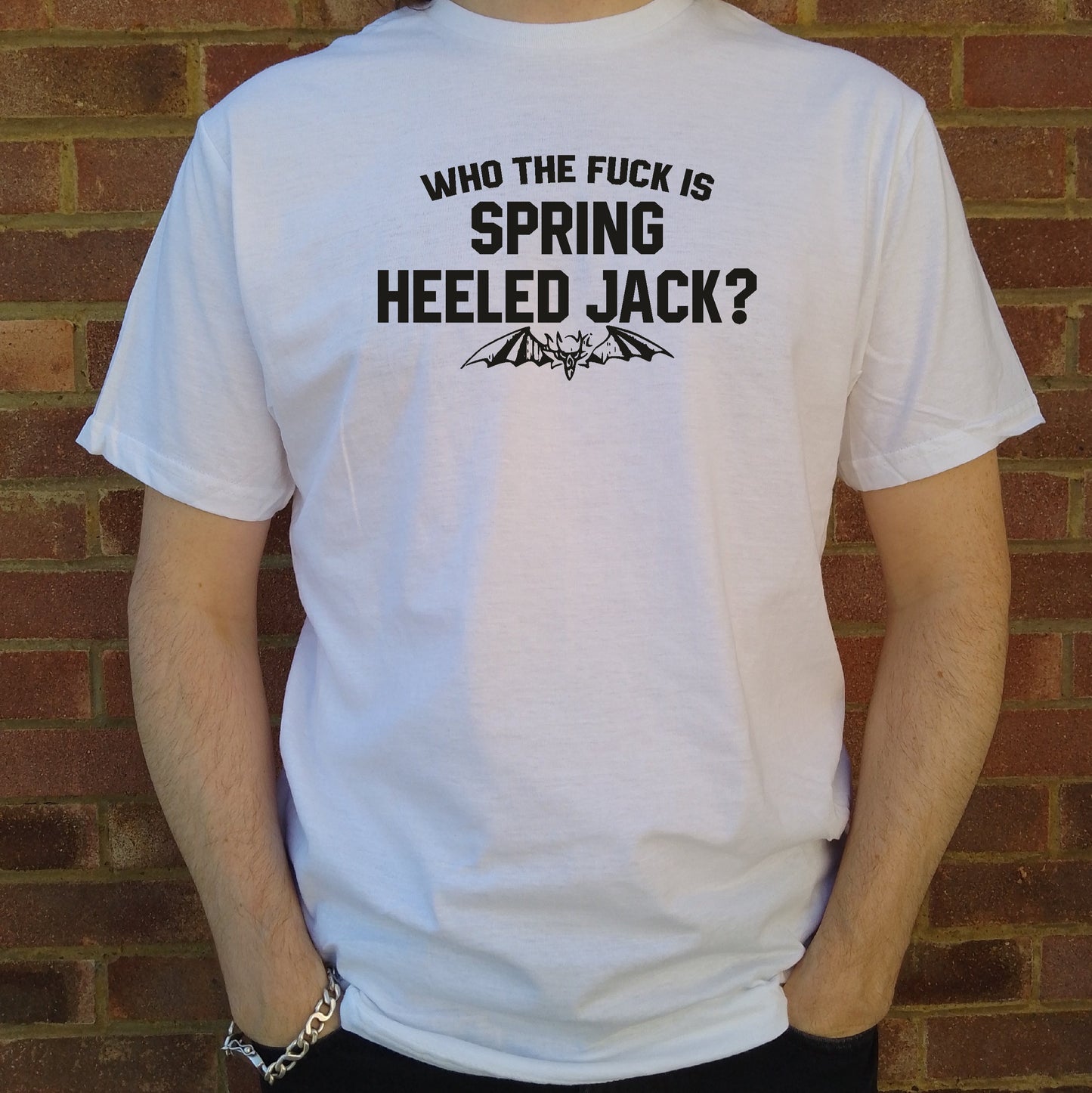 Who The F**K Is Spring Heeled Jack T-Shirt - Victorian English Foklore, S-XXL
