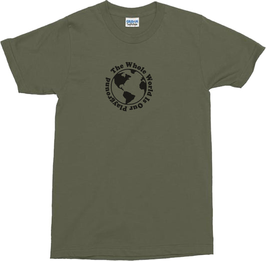 Travel Souvenir T-Shirt - 'The Whole World Is Our Playground', Various Colours