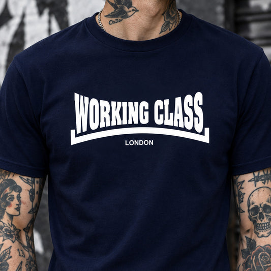 Working Class Logo T-Shirt - Custom Print Town Name, Punk, Various Colours S-3XL