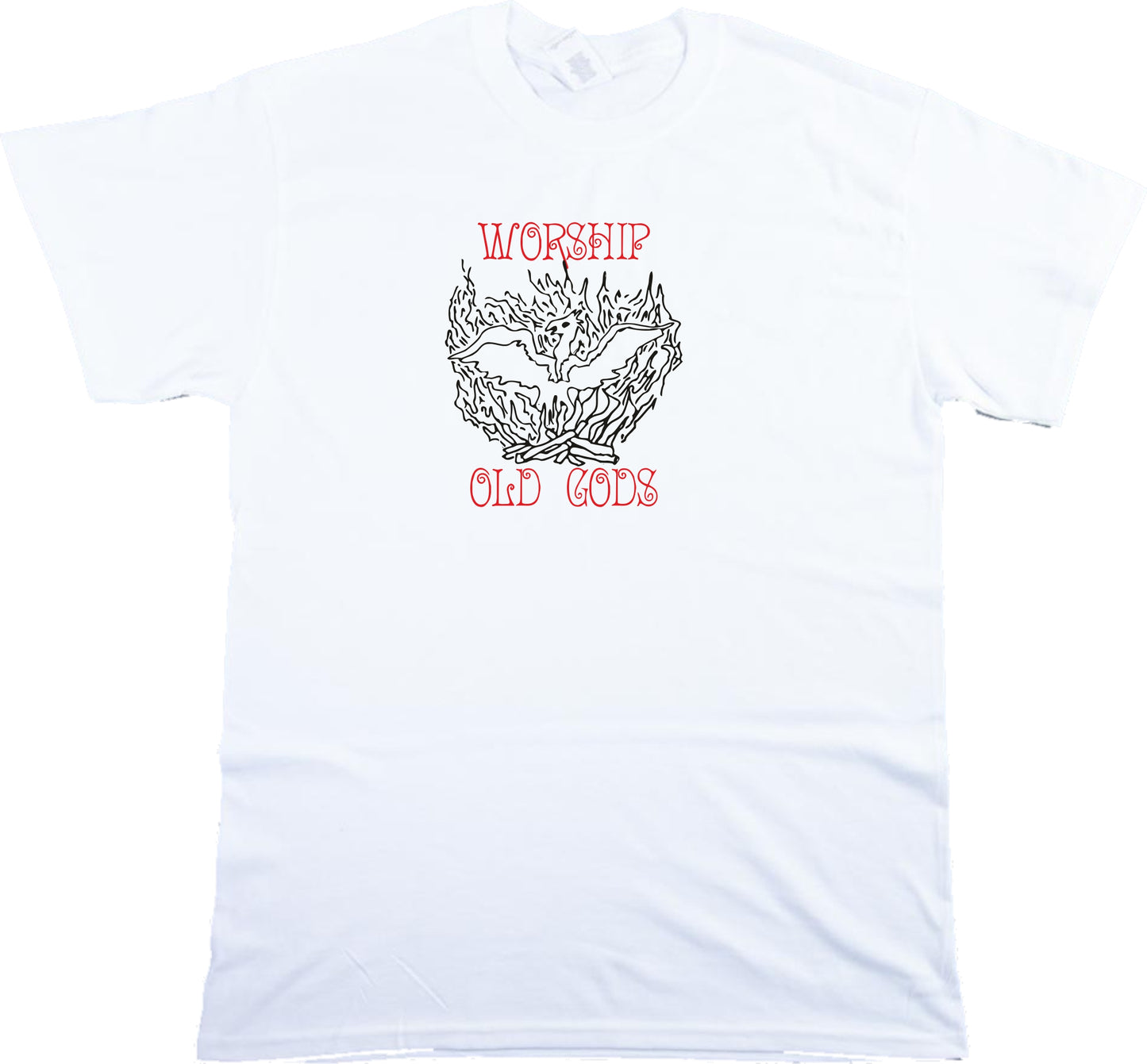 Worship Old Gods T-Shirt - Nature, Phoenix, Pagan, Various Colours