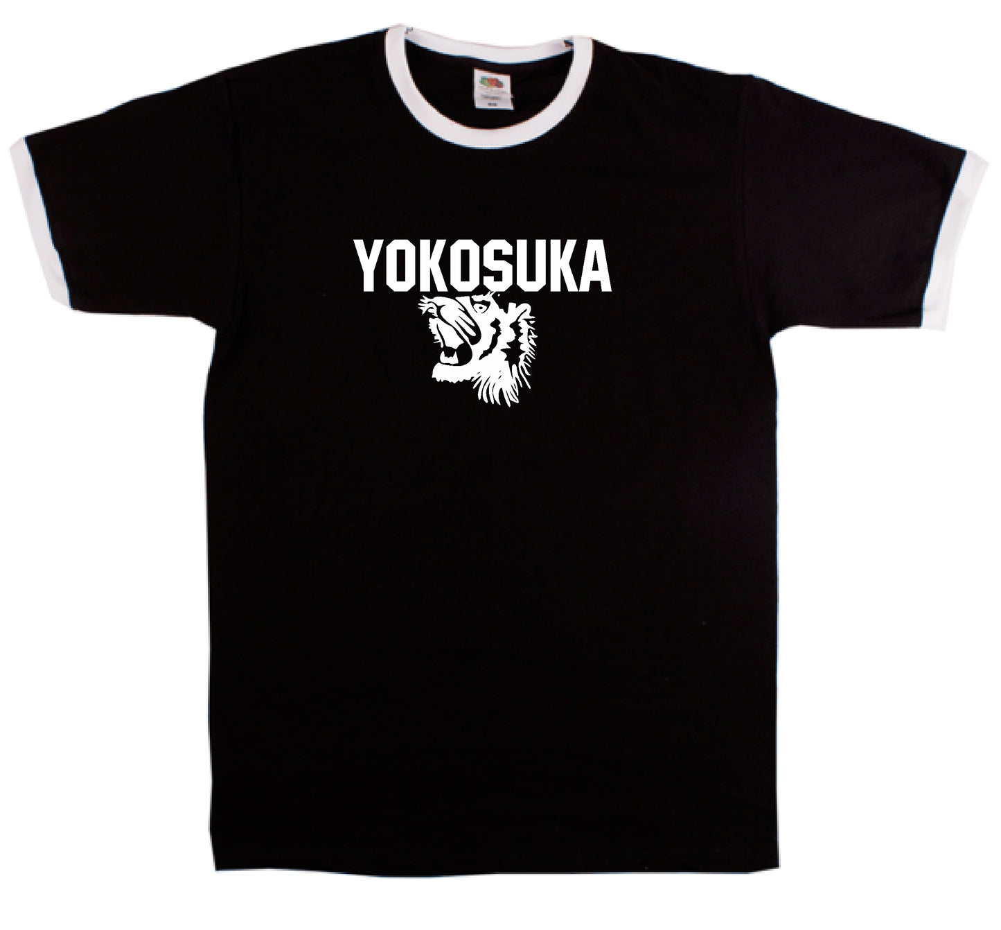 Yokosuka Ringer T-Shirt - Retro Japanese Souvenir Top, Tiger, Various Colours