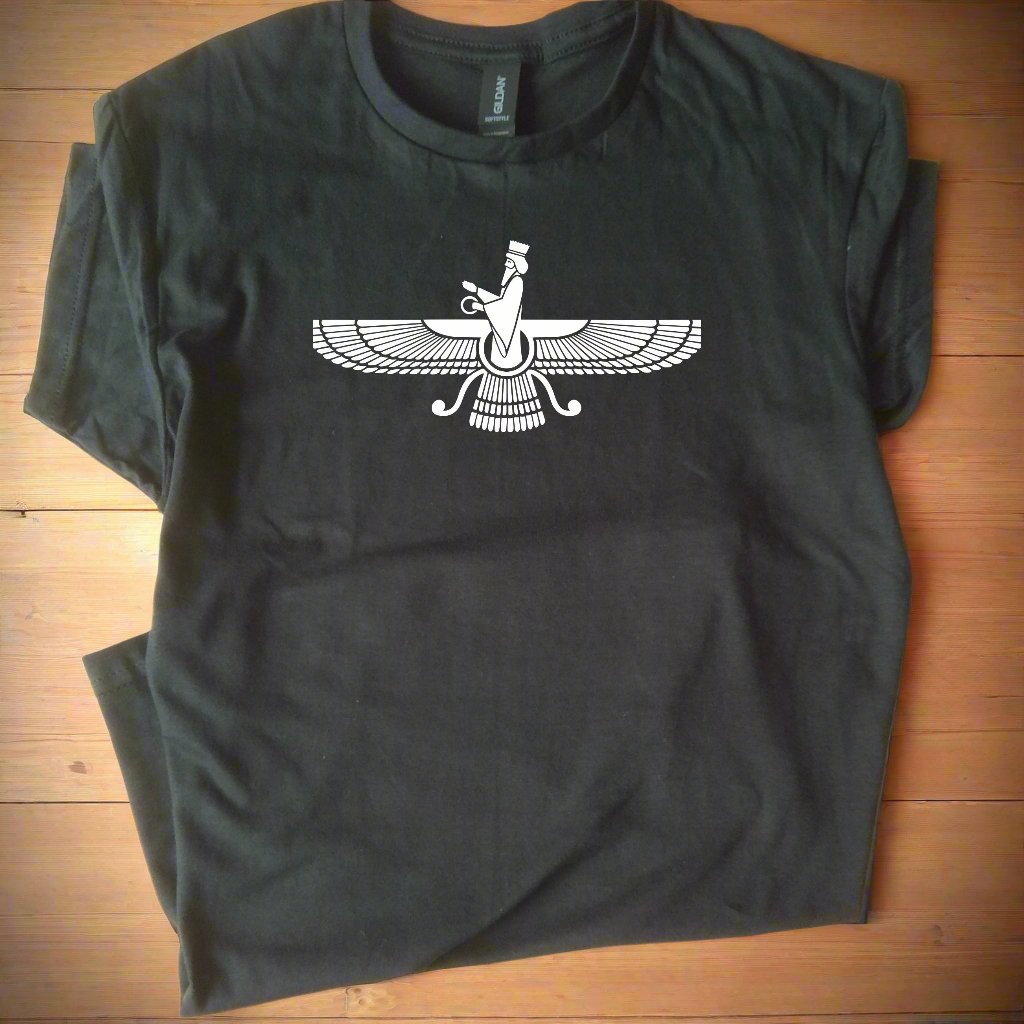 Zoroastrian T-Shirt - The Faravahar Symbol, Persian, Various Colours