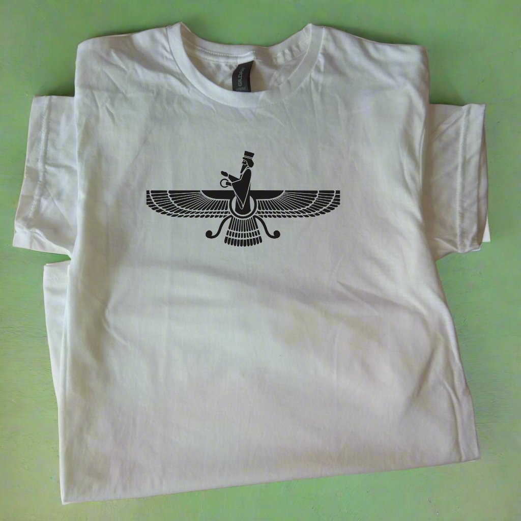 Zoroastrian T-Shirt - The Faravahar Symbol, Persian, Various Colours