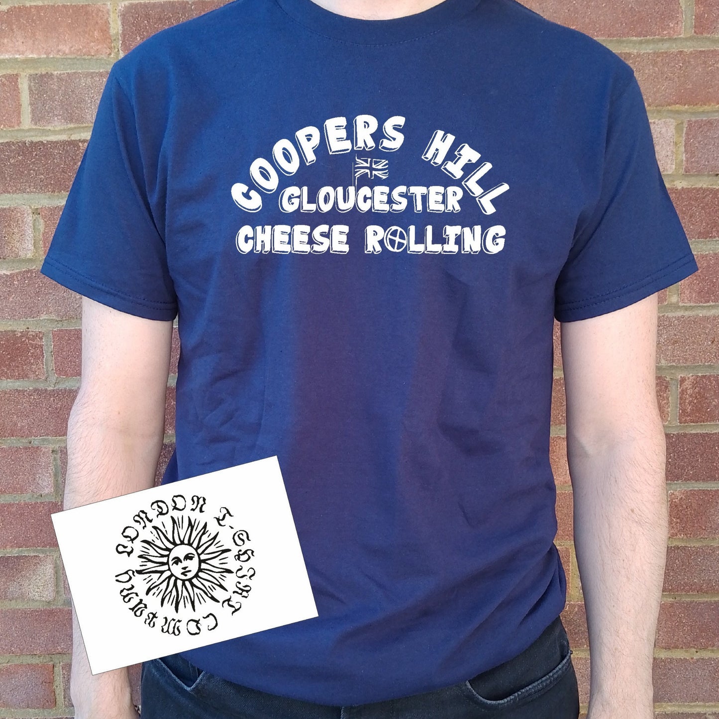 Coopers Hill Gloucester Cheese Rolling T-Shirt - Traditional Annual Event Souvenir Top, Various Colours
