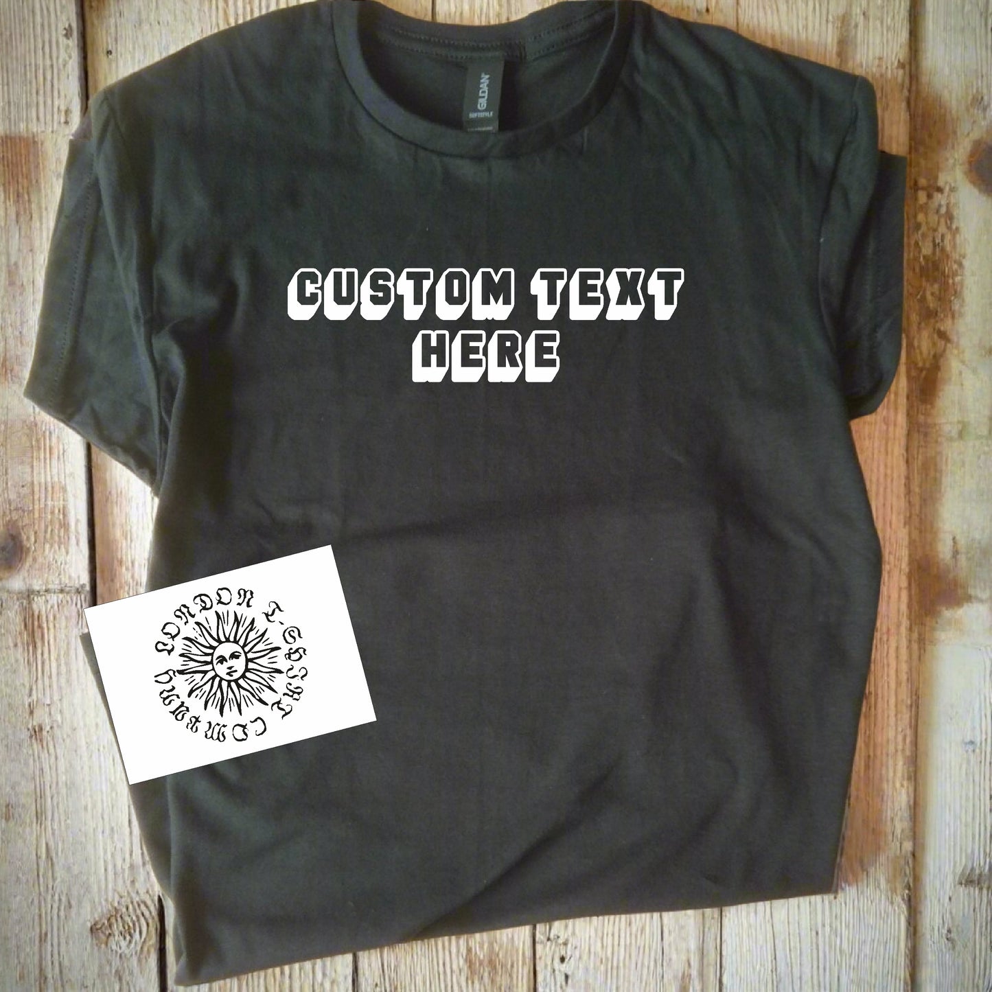Custom Printed 3D Font T-Shirt - Retro Personalised Top, Various Colours