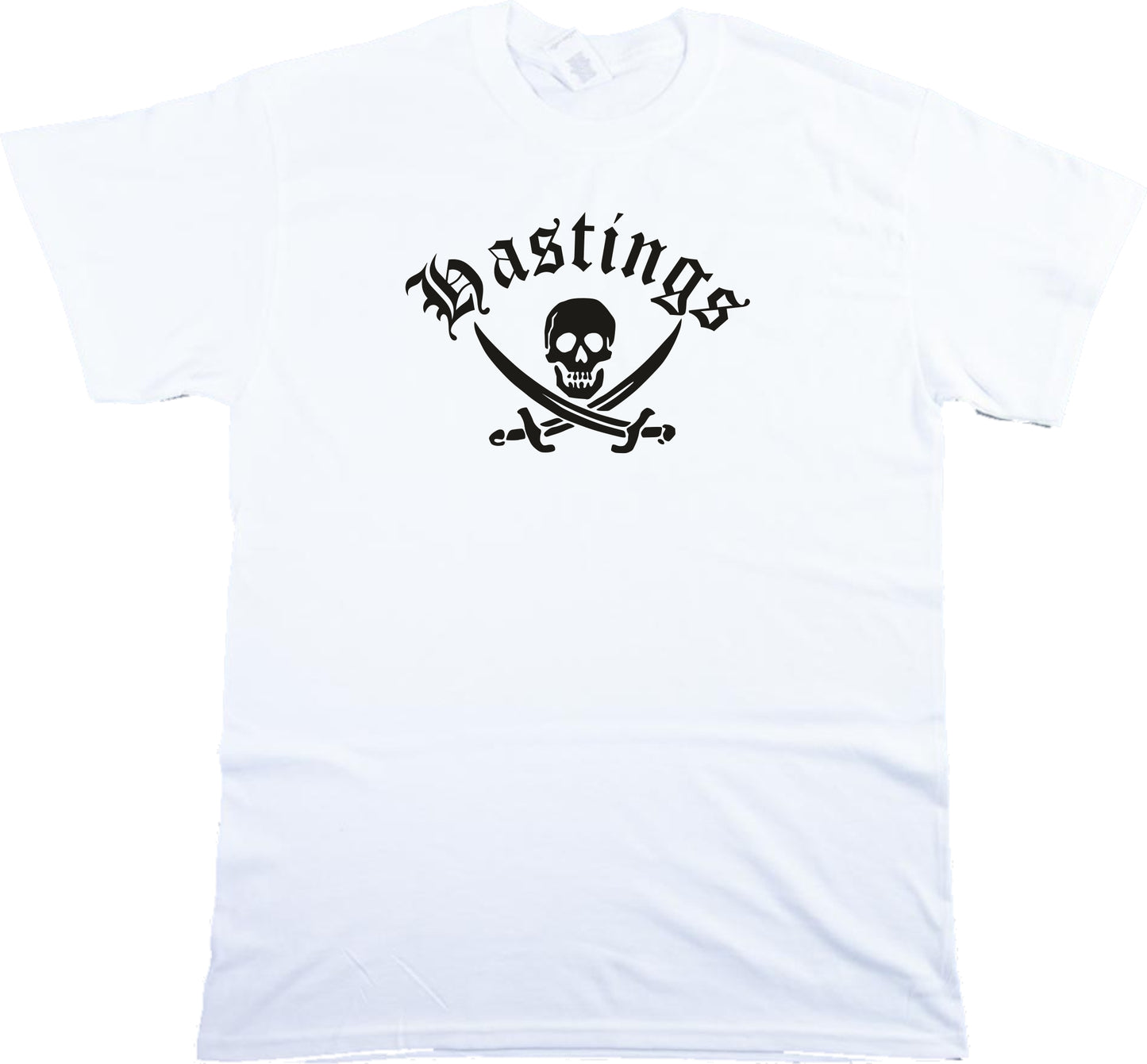 Hastings T-Shirt - England, Souvenir, Skull And Crossbones, Various Colours