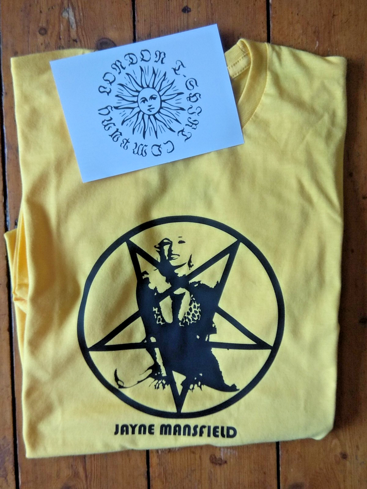 Jayne Mansfield T-Shirt - Pentagram, Occult Hollywood, Various Colours