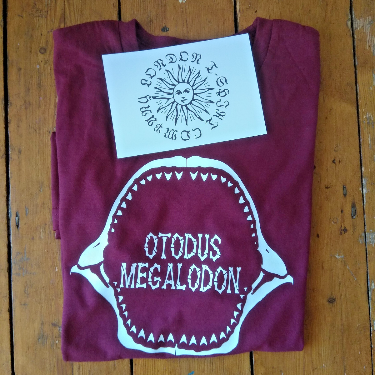 Otodus Megalodon T-Shirt - Shark Mouth Fossil, Various Colours
