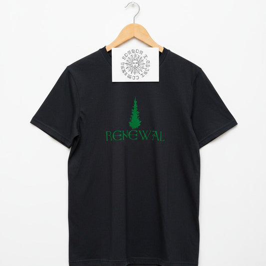 Christmas Tree T-Shirt - "Renewel" Folk Festive Gift, Various Colours