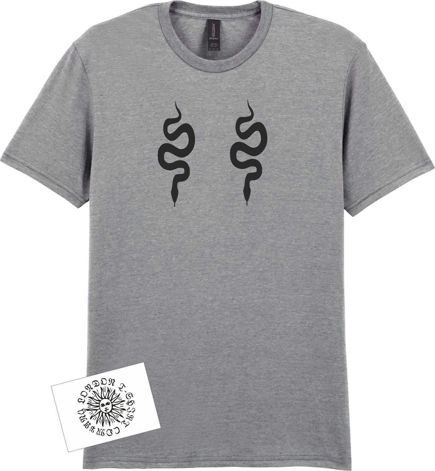 Snake T-Shirt - Tattoo Style, Mythology Symbol, Various Colours