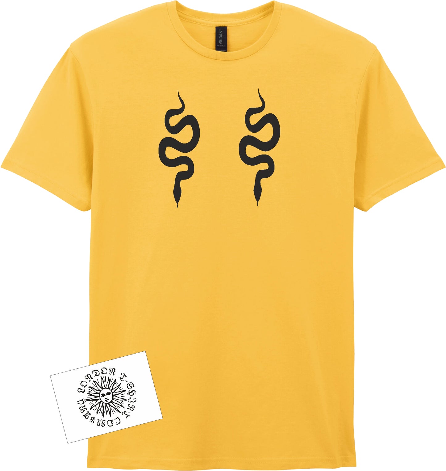 Snake T-Shirt - Tattoo Style, Mythology Symbol, Various Colours
