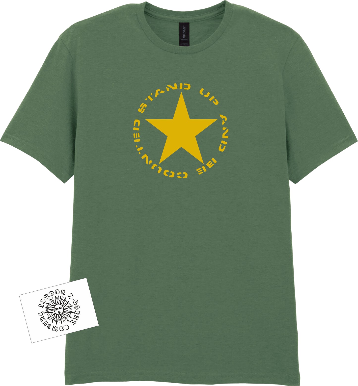 Stand Up And Be Counted T-Shirt - Star Print Protest Top, Various Colours