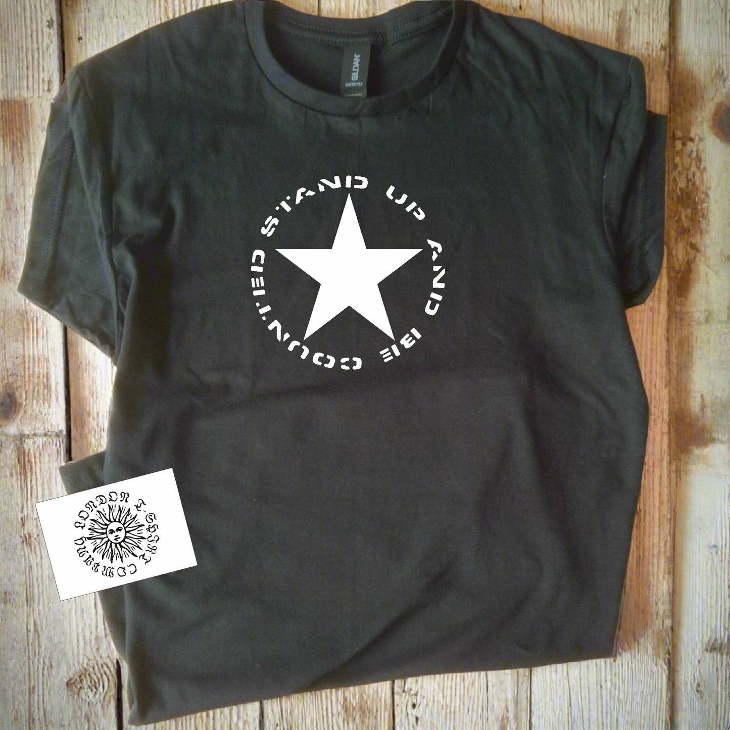 Stand Up And Be Counted T-Shirt - Star Print Protest Top, Various Colours