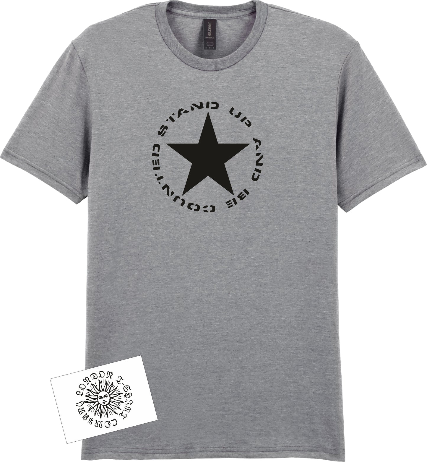 Stand Up And Be Counted T-Shirt - Star Print Protest Top, Various Colours