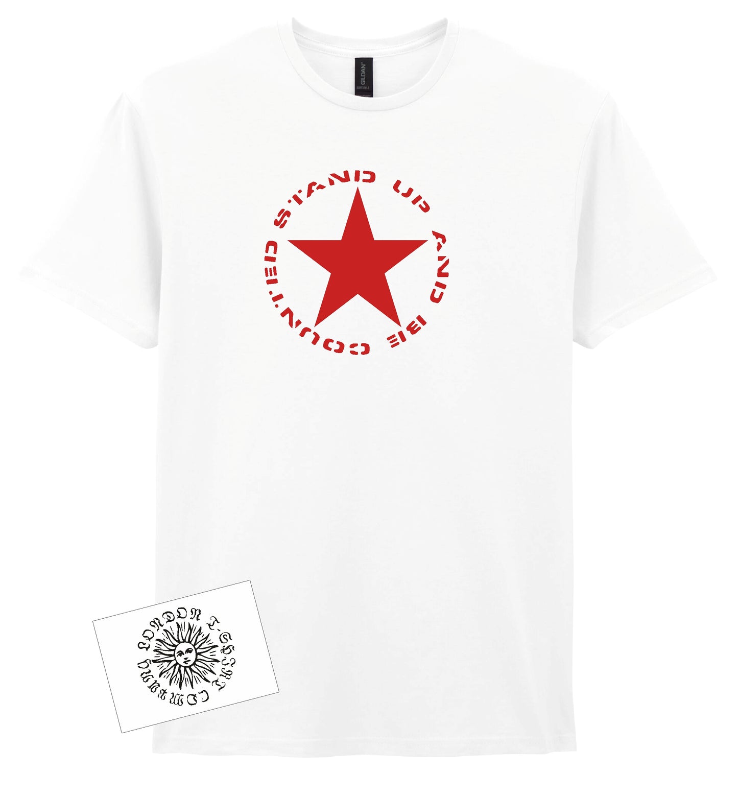 Stand Up And Be Counted T-Shirt - Star Print Protest Top, Various Colours