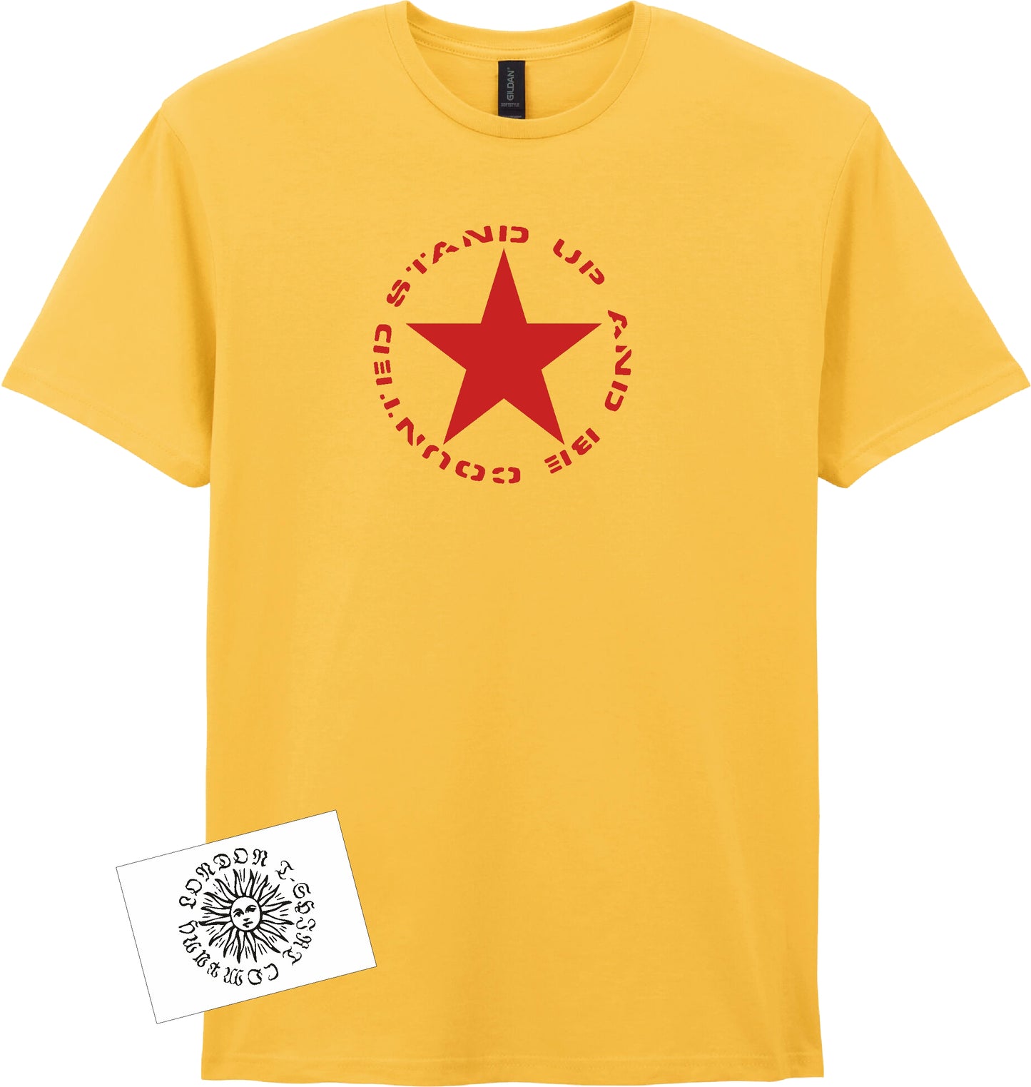 Stand Up And Be Counted T-Shirt - Star Print Protest Top, Various Colours