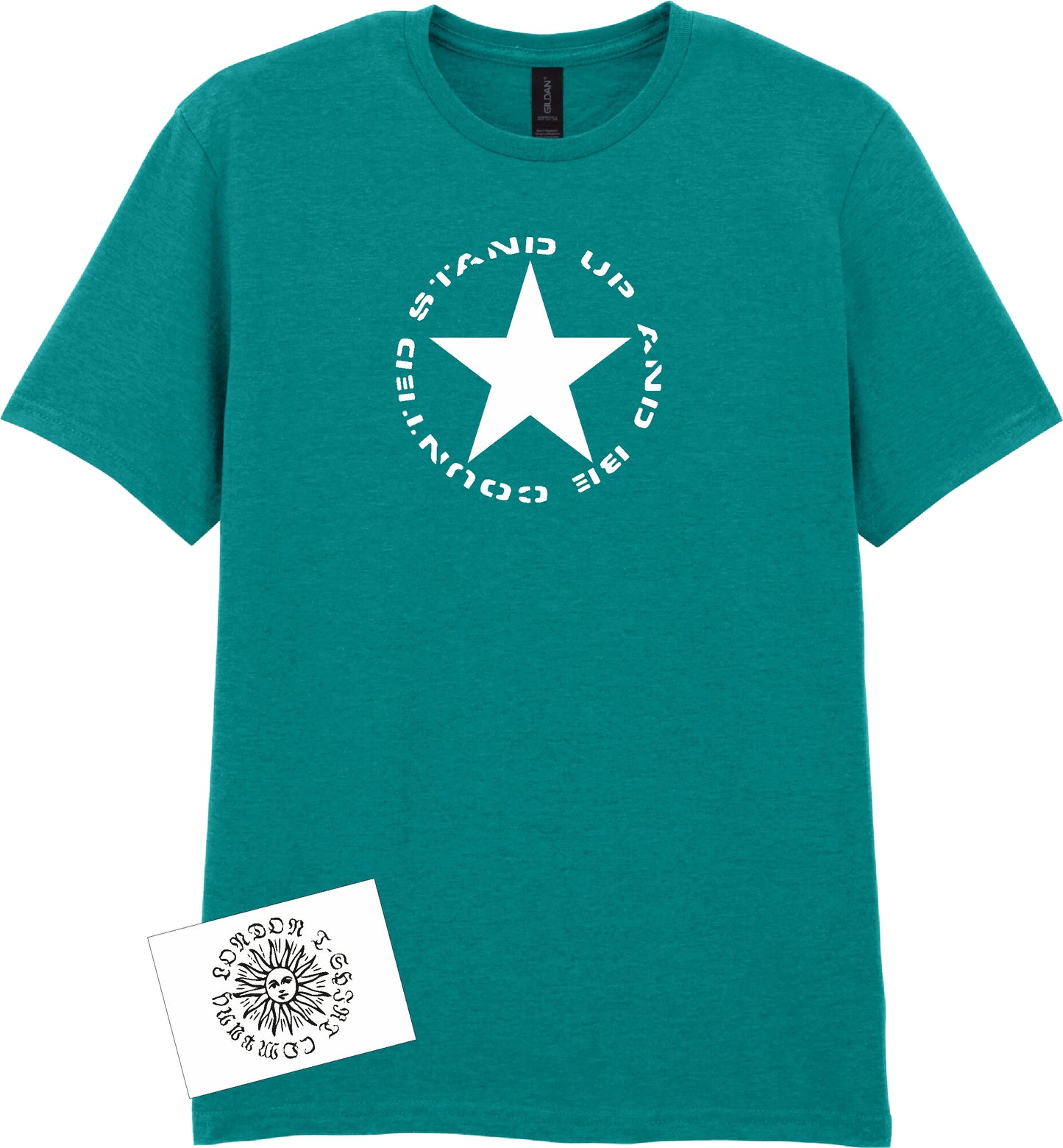 Stand Up And Be Counted T-Shirt - Star Print Protest Top, Various Colours
