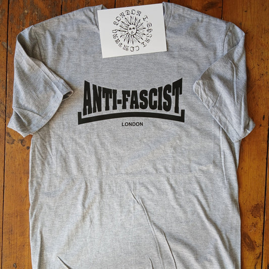 Anti Fascist T-Shirt - Custom Print Town Name, Protest Top, Various Colours