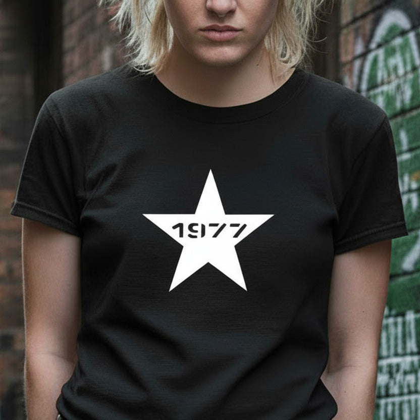 1977 Punk Star T-Shirt - Punk Rock, Sub Culture, Various Colours