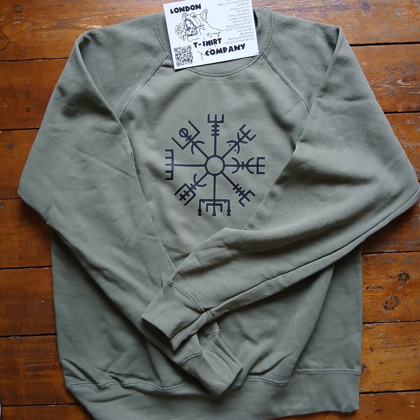 Vegvísir Symbol Sweatshirt - Icelandic, Nordic Folklore, Viking, Various Colours