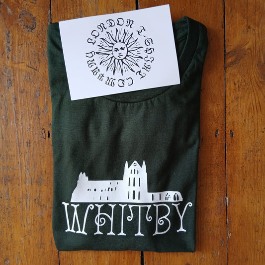 Whitby T-Shirt - Yorkshire Souvenir, Ruins, Gothic, Various Colours