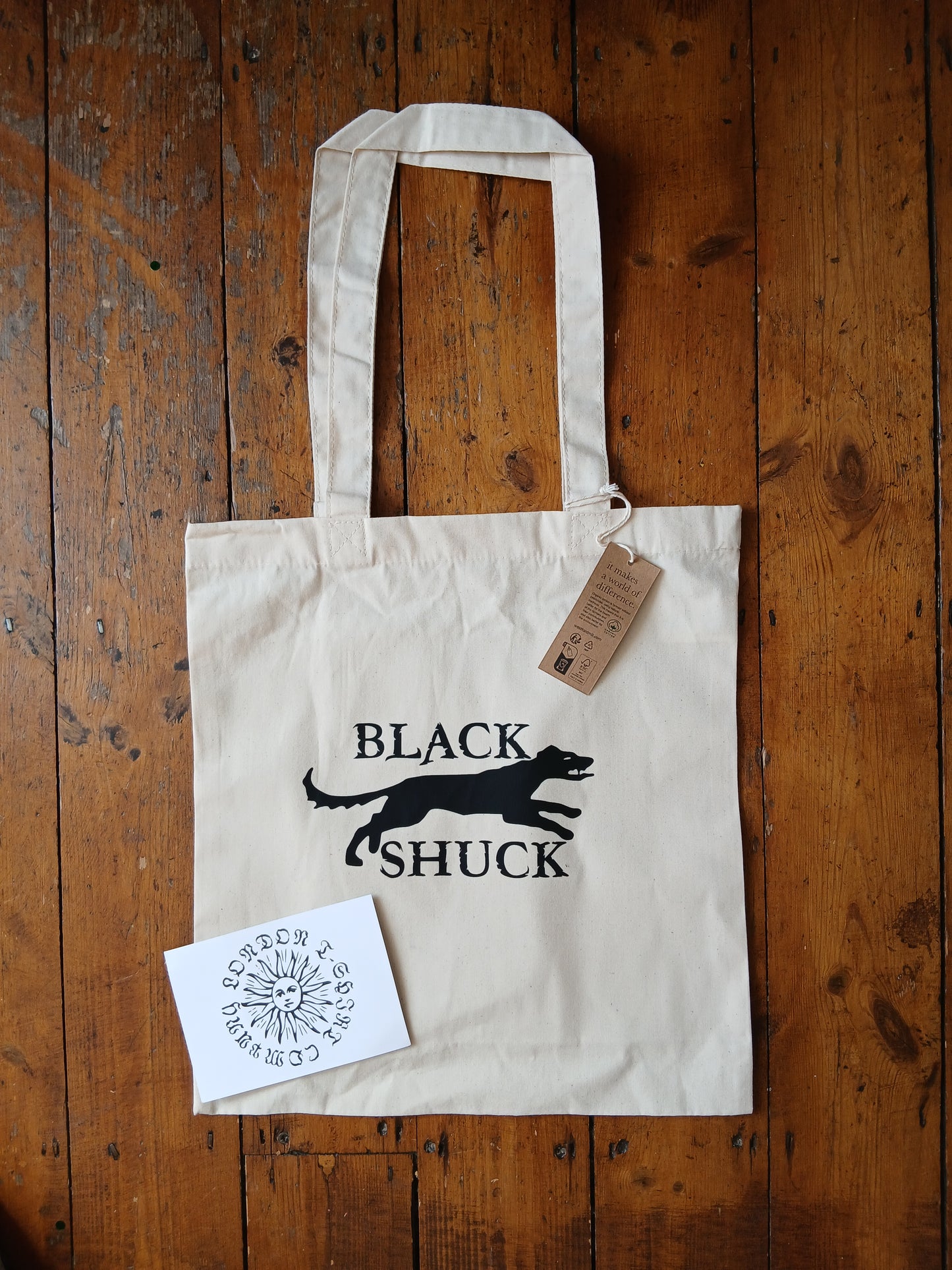 Black Shuck Organic Cotton Tote Bag - Ghost Dog, British Folklore