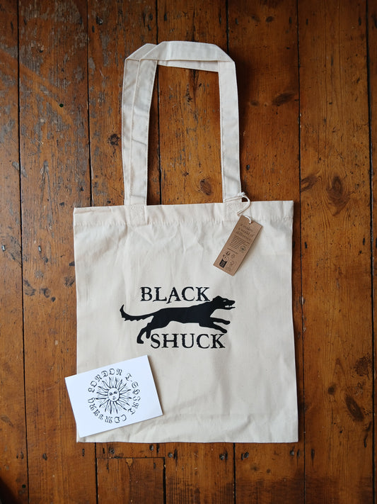 Black Shuck Organic Cotton Tote Bag - Ghost Dog, British Folklore